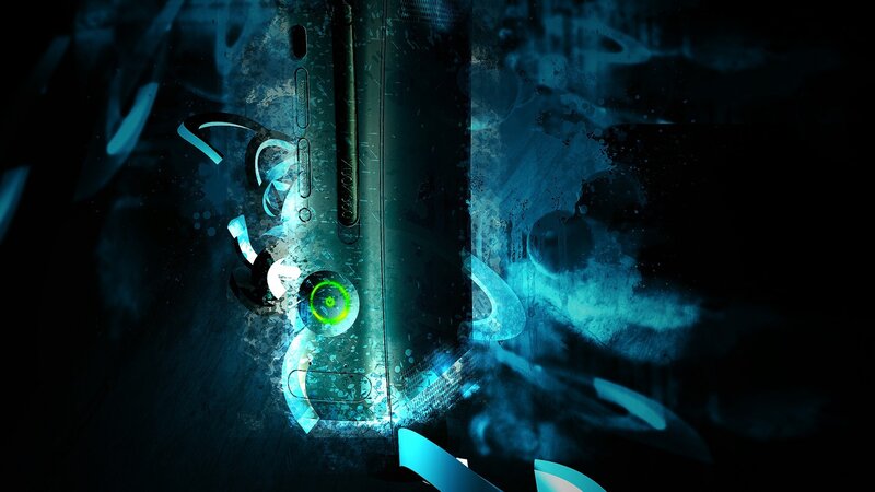 Xbox console with glowing effects