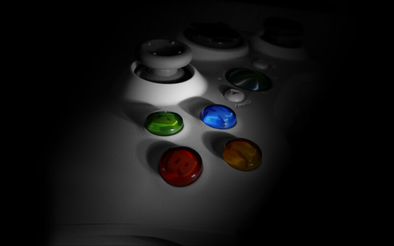 Xbox controller in dark light