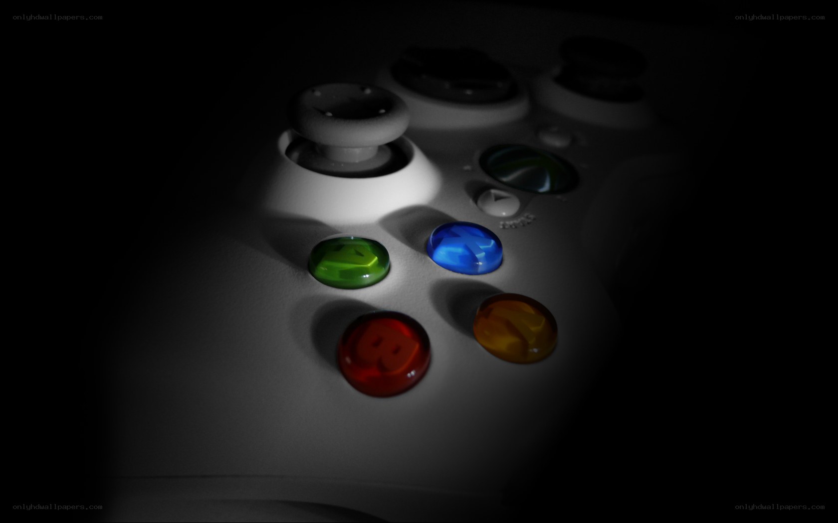 Xbox controller in dark light