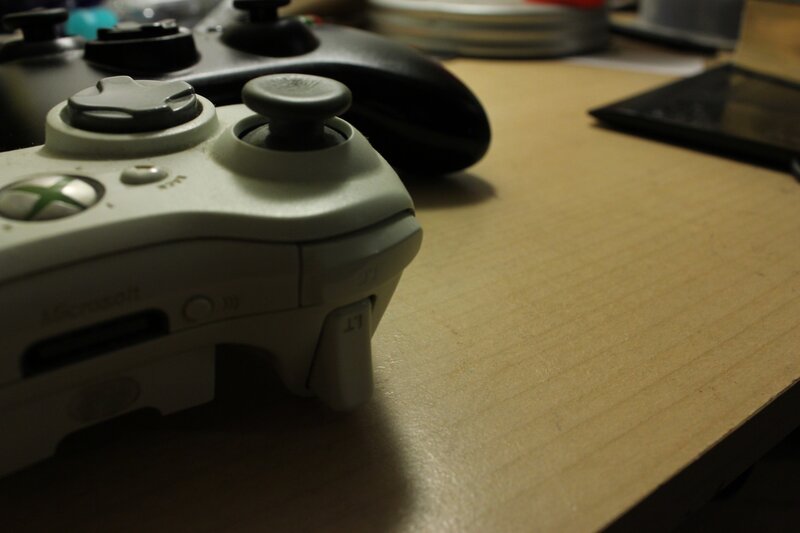 Xbox controller on a desk