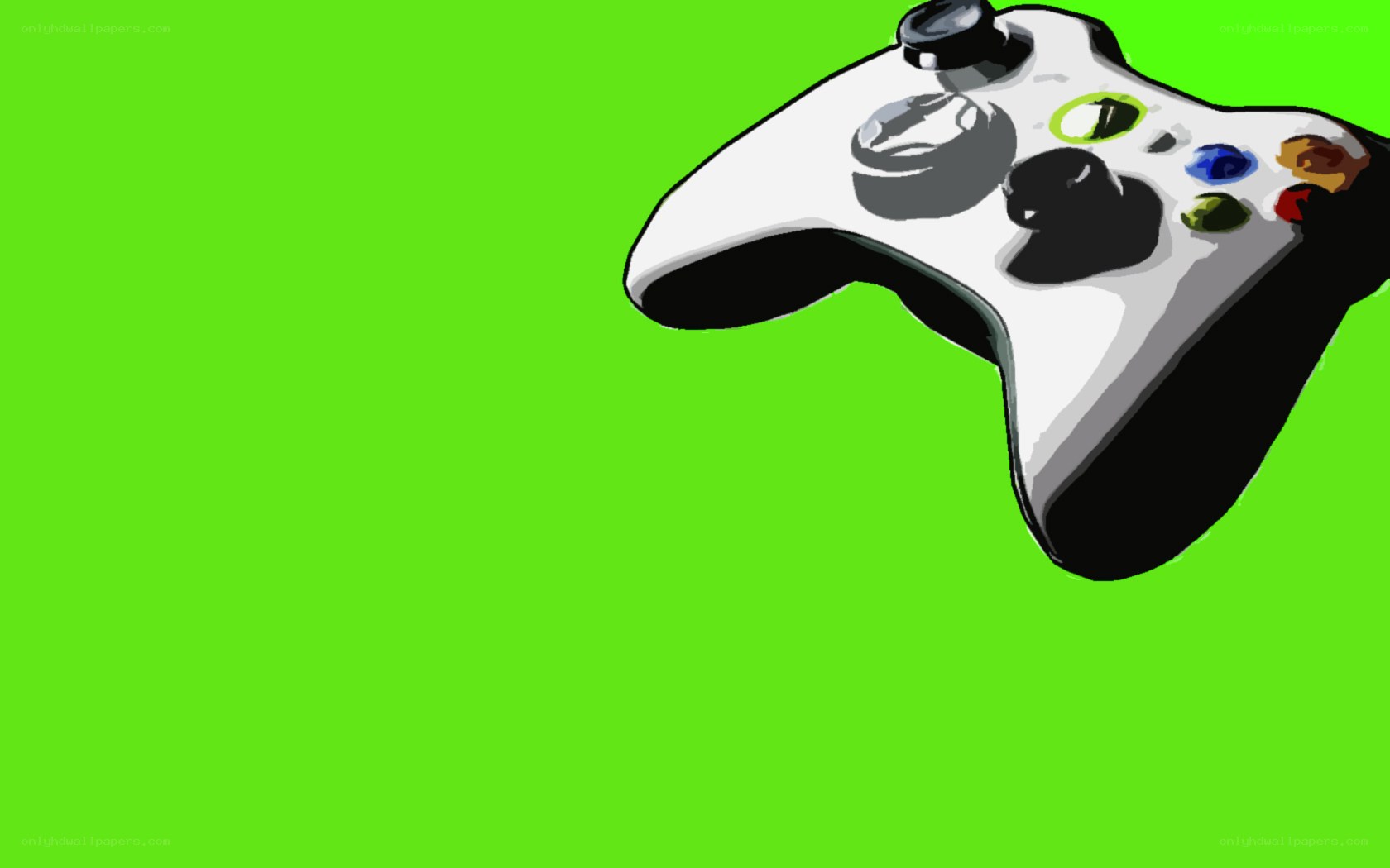 Xbox controller on green