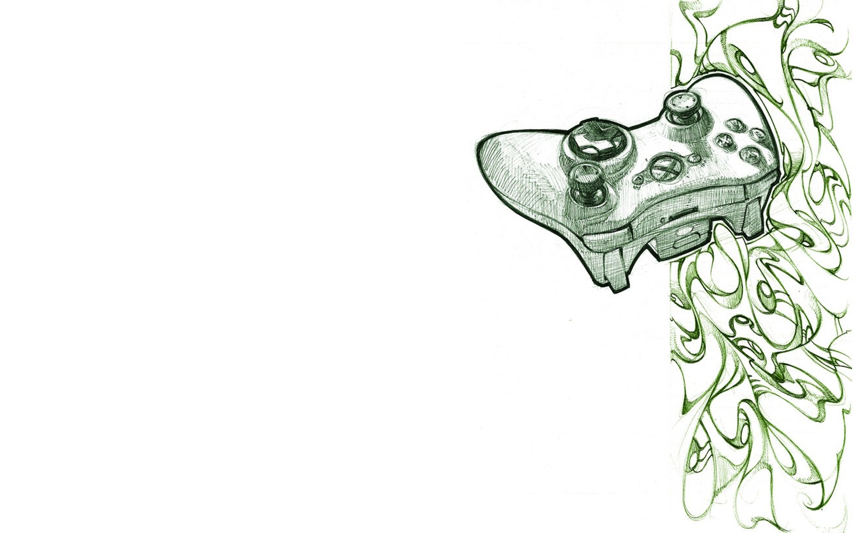 Xbox controller sketch art