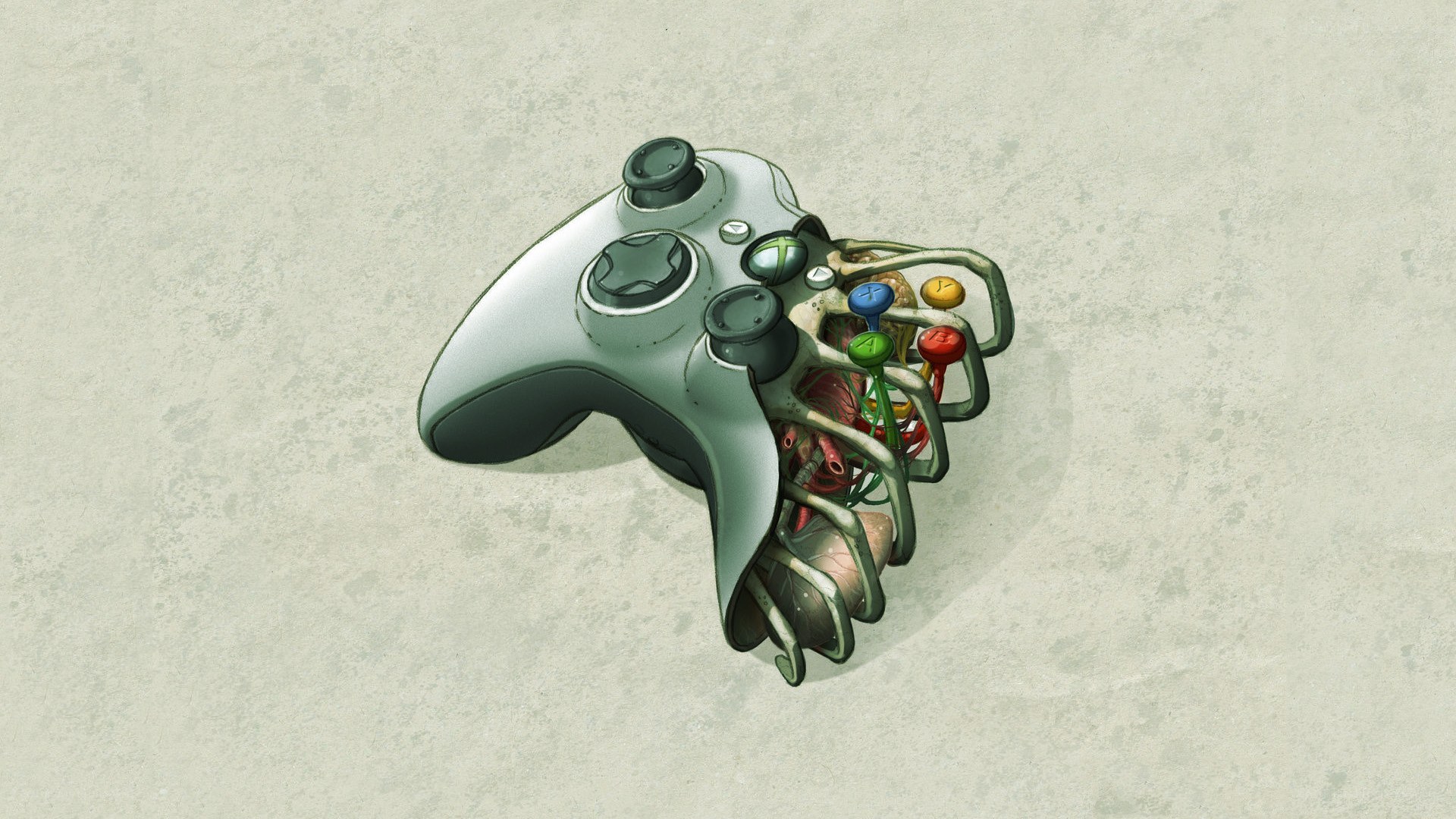 Xbox controller with organic internals