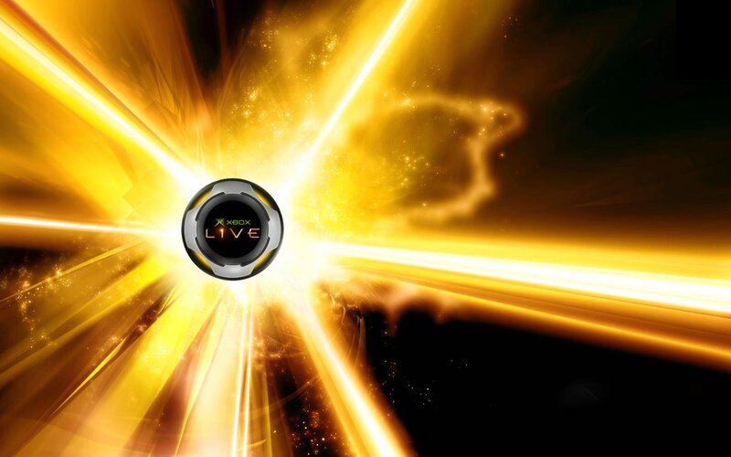 Xbox Live Logo — Yellow, Dramatic, Digital Art