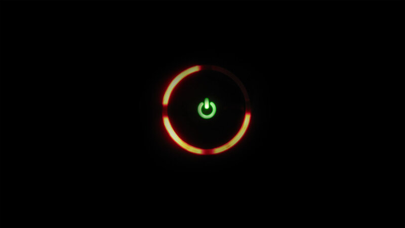 Xbox power button glowing