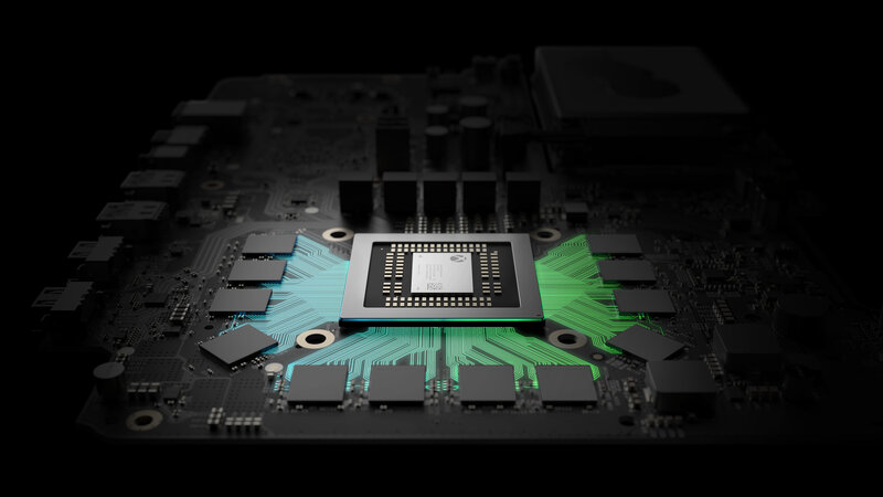 Xbox Processor on Circuit Board — Black, Technological