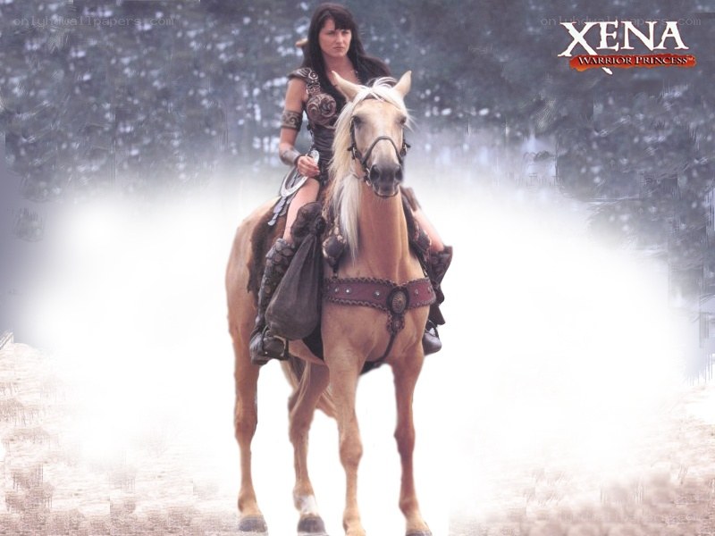 Xena warrior princess on horseback