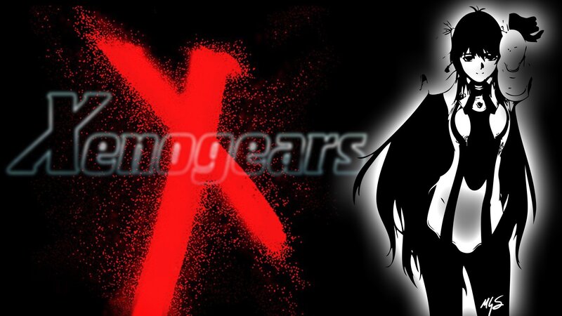 Xenogears logo and character art