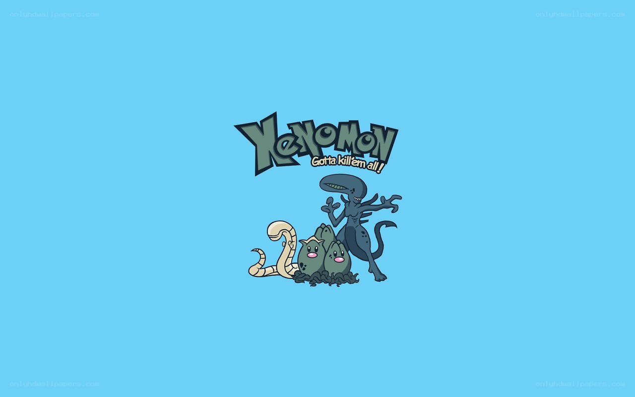 Xenomon logo with creatures