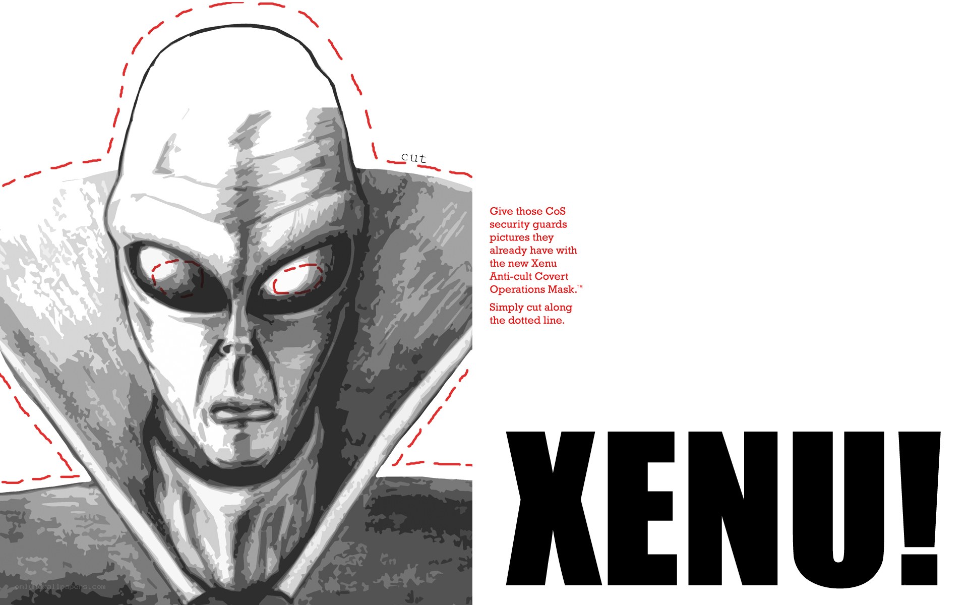 Xenu mask cutout
