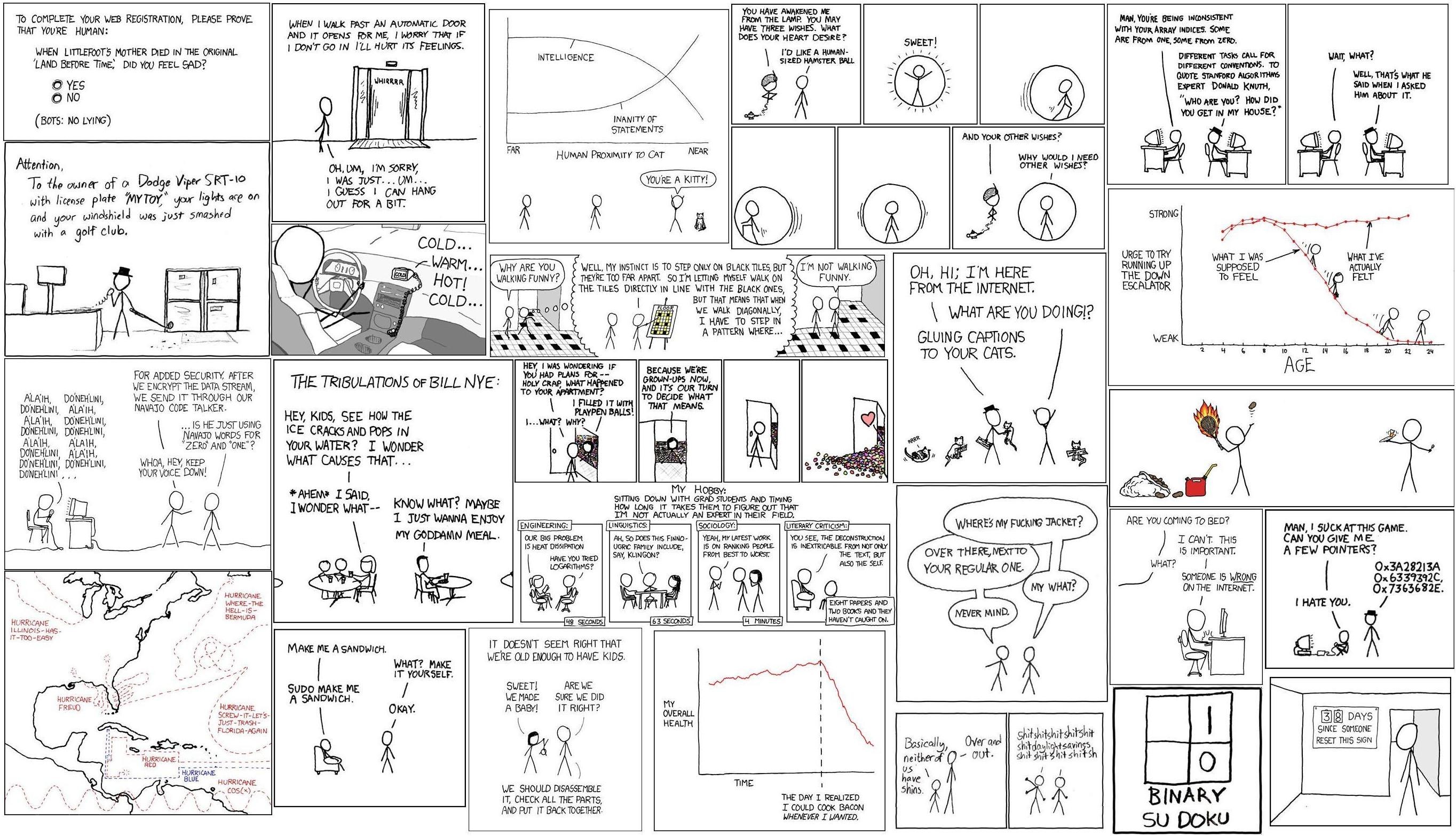 xkcd comic strip collage