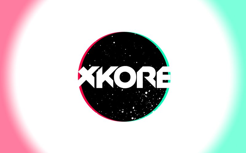 XKORE logo with glitch effect