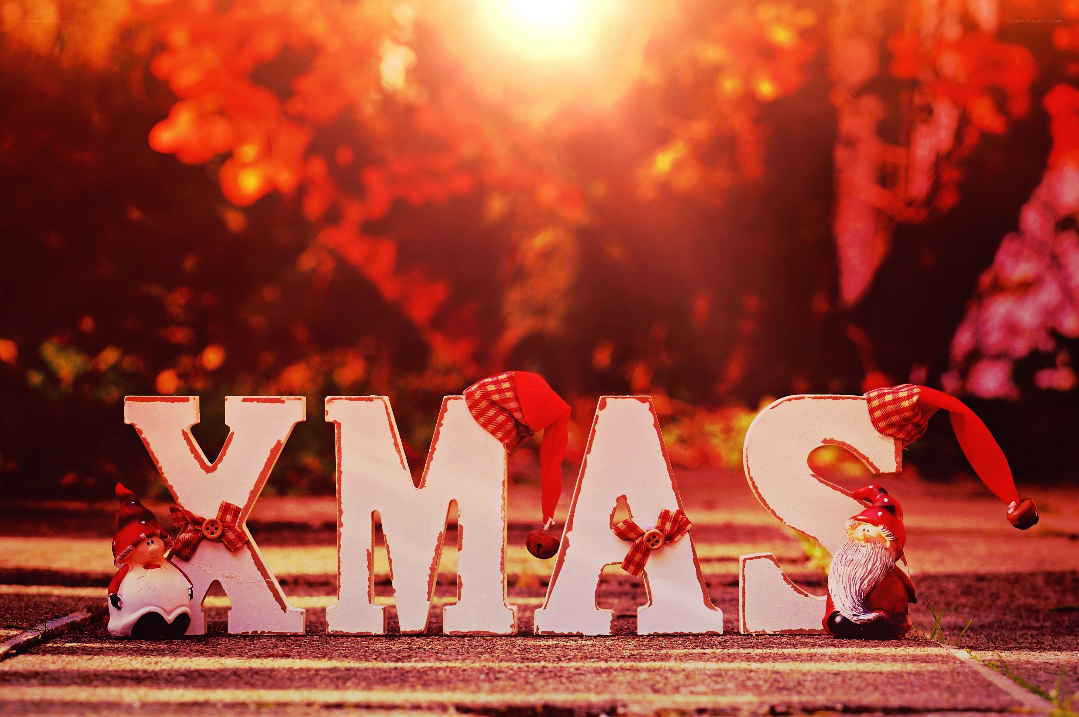 Xmas letters with gnomes