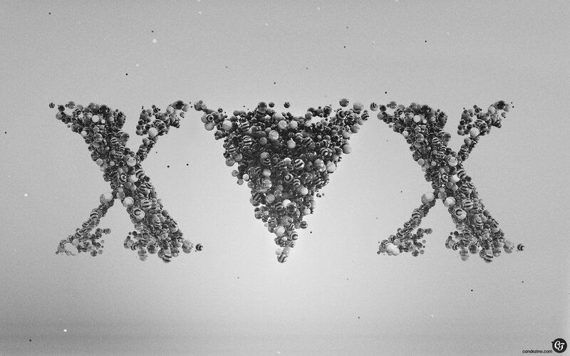 XOXO made of spheres