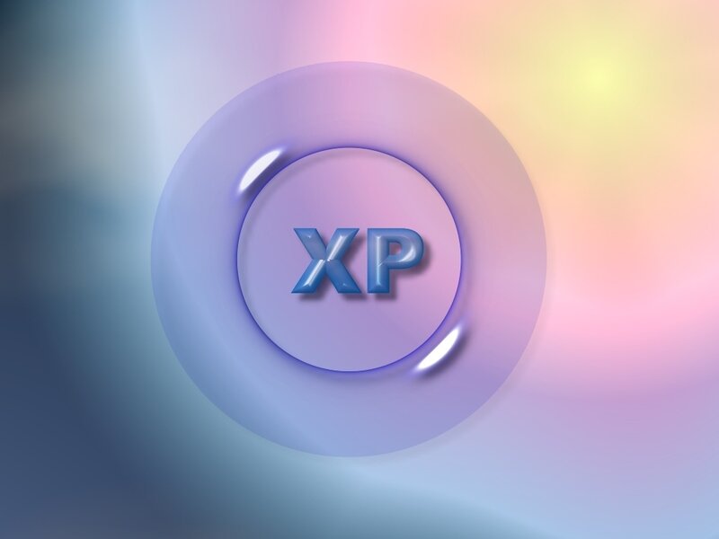 XP logo on colorful background