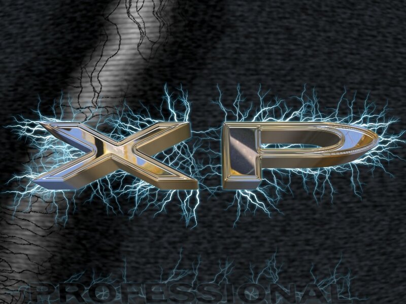 XP logo with lightning effects