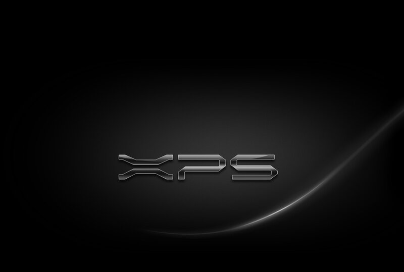 XPS Logo on Black — Minimalist, Digital Art, Light Streak
