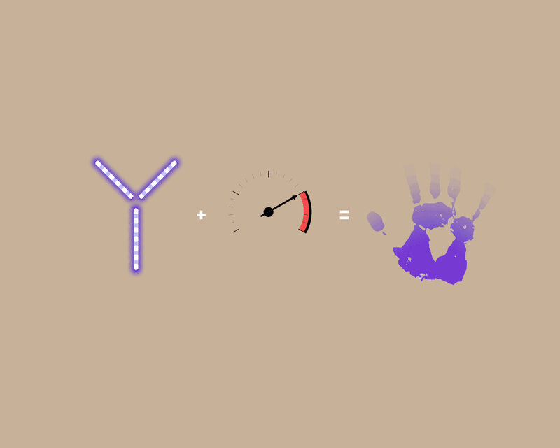 Y plus gauge equals handprint