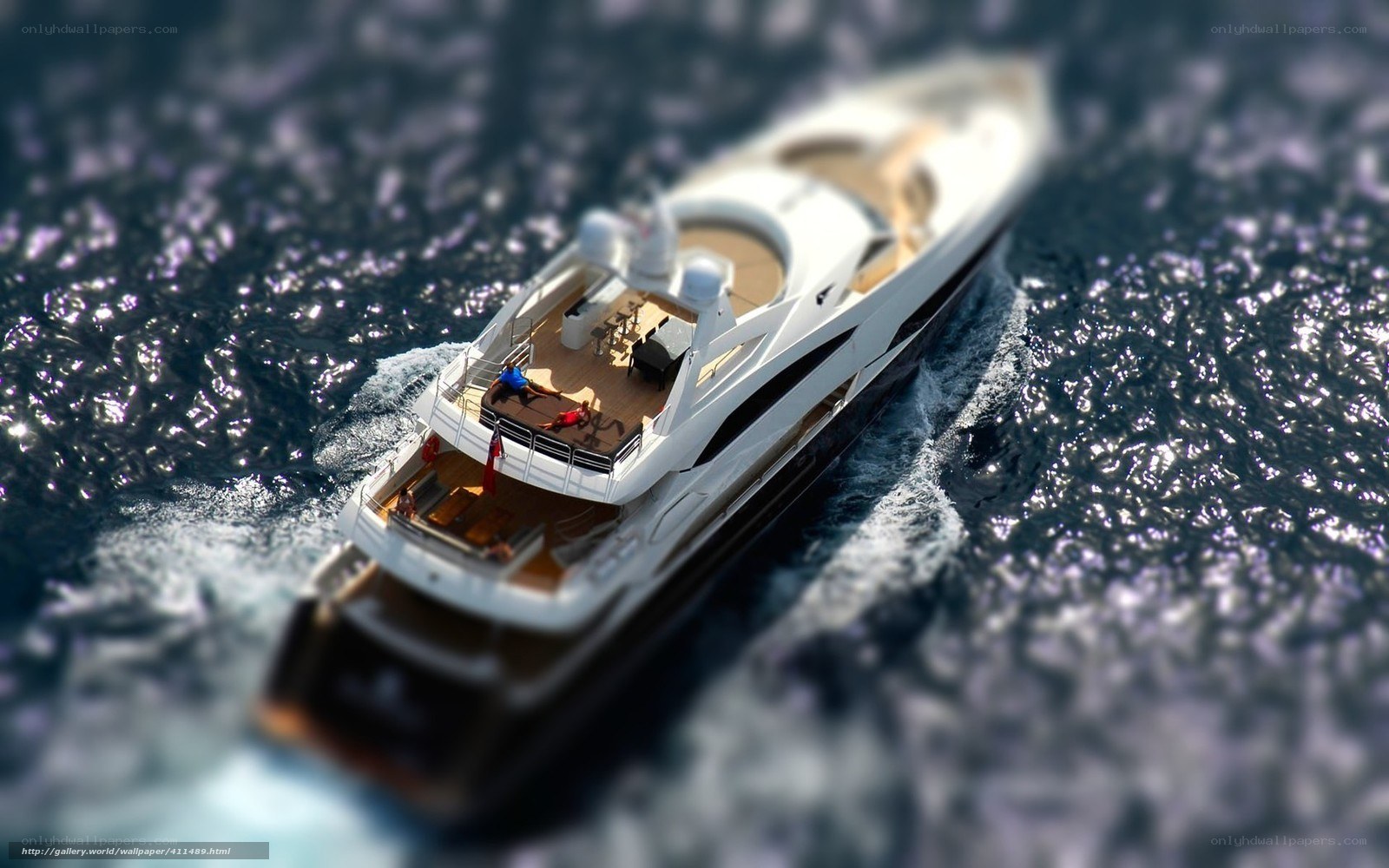 Yacht at sea with passengers