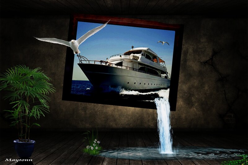 Yacht in a Picture Frame