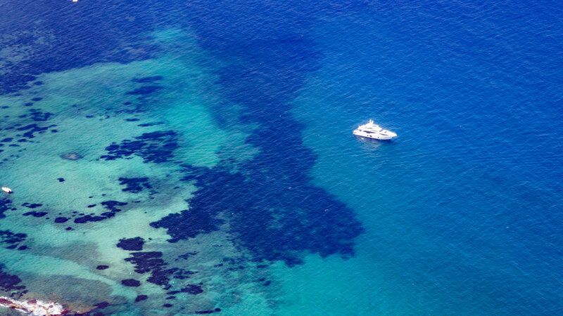 Yacht in Blue Water