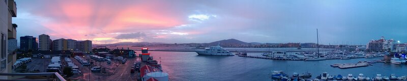 Yacht in Harbor at Dusk