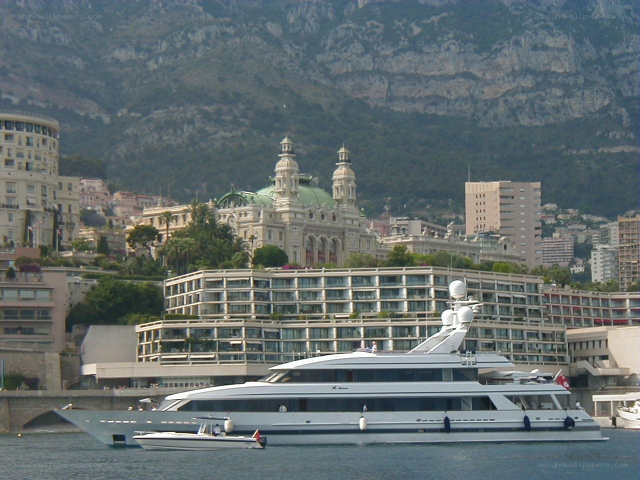 Yacht in Monaco harbor