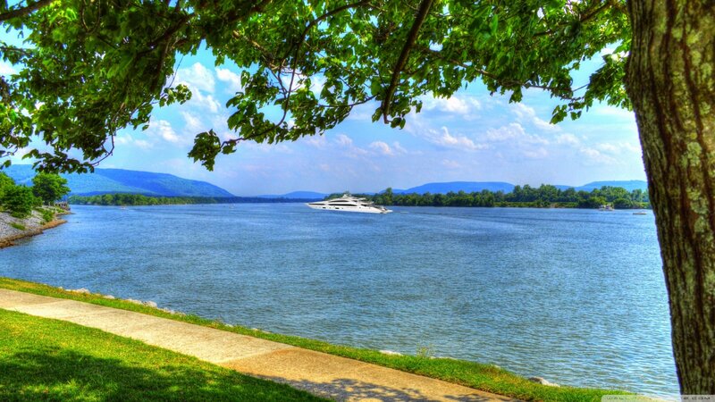 Yacht on a River