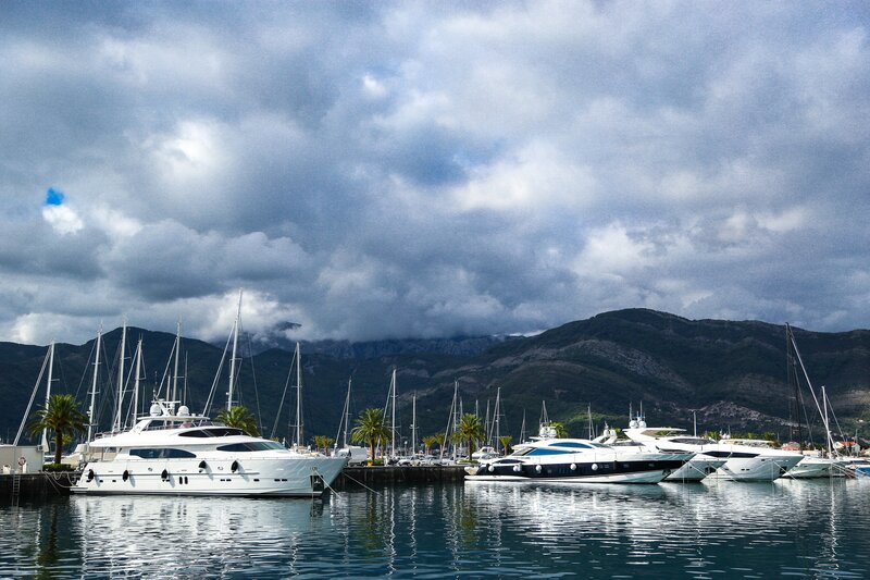 Yachts in a Marina