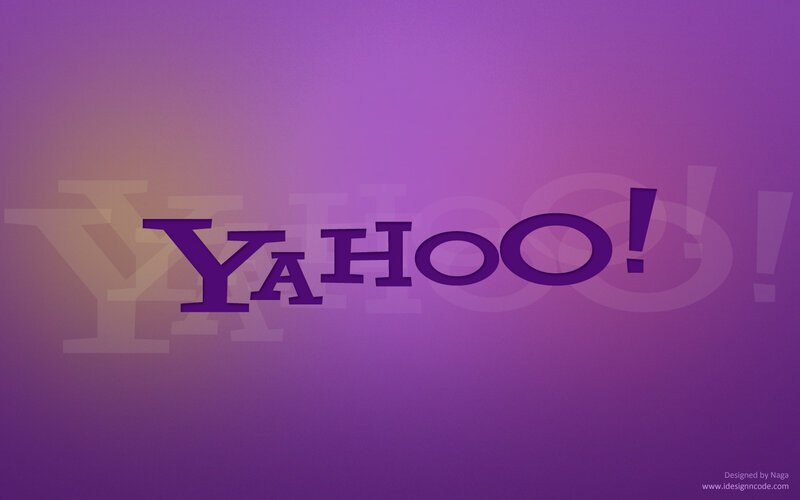 Yahoo Logo on Purple Background