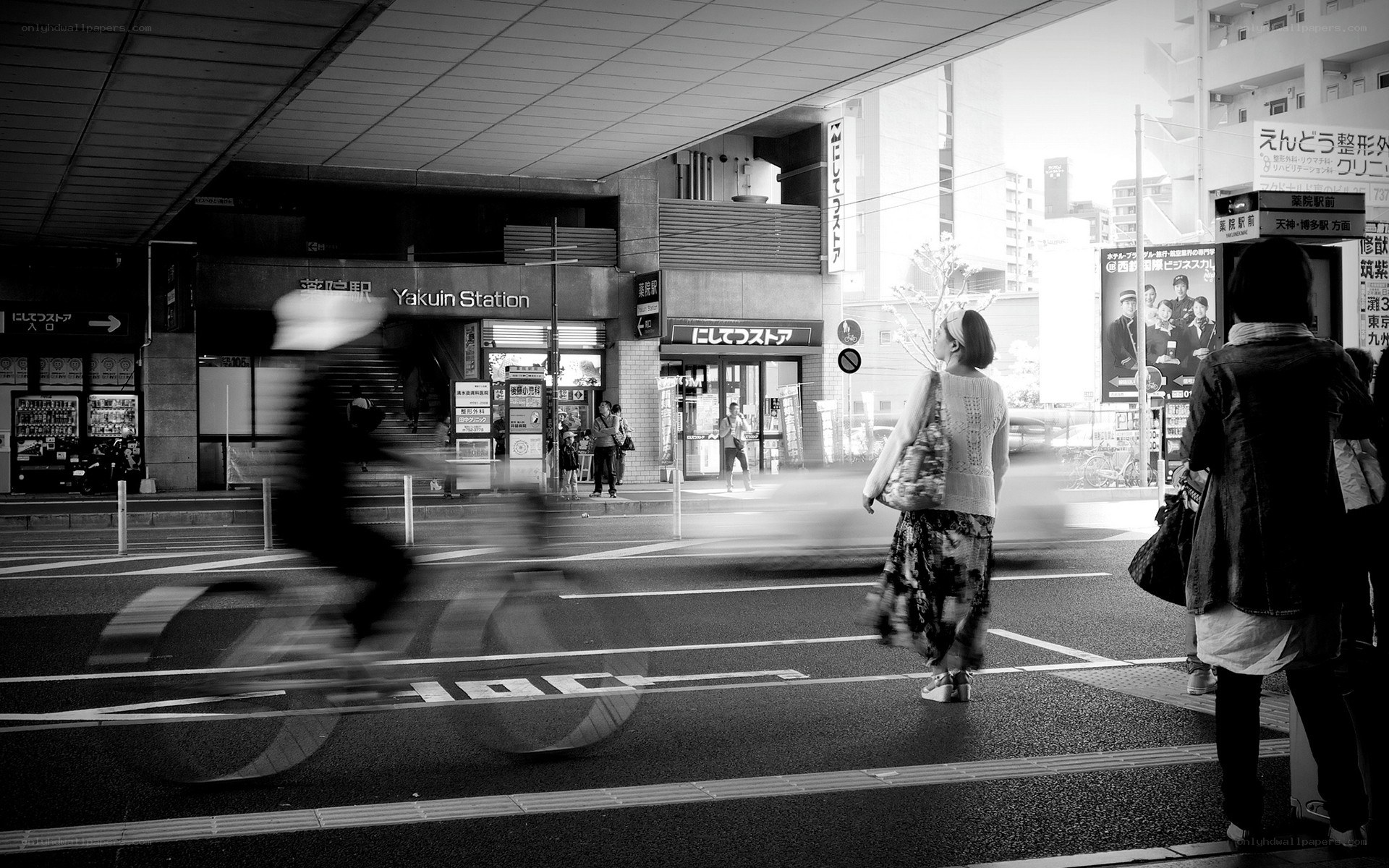 Yakuin Station street scene