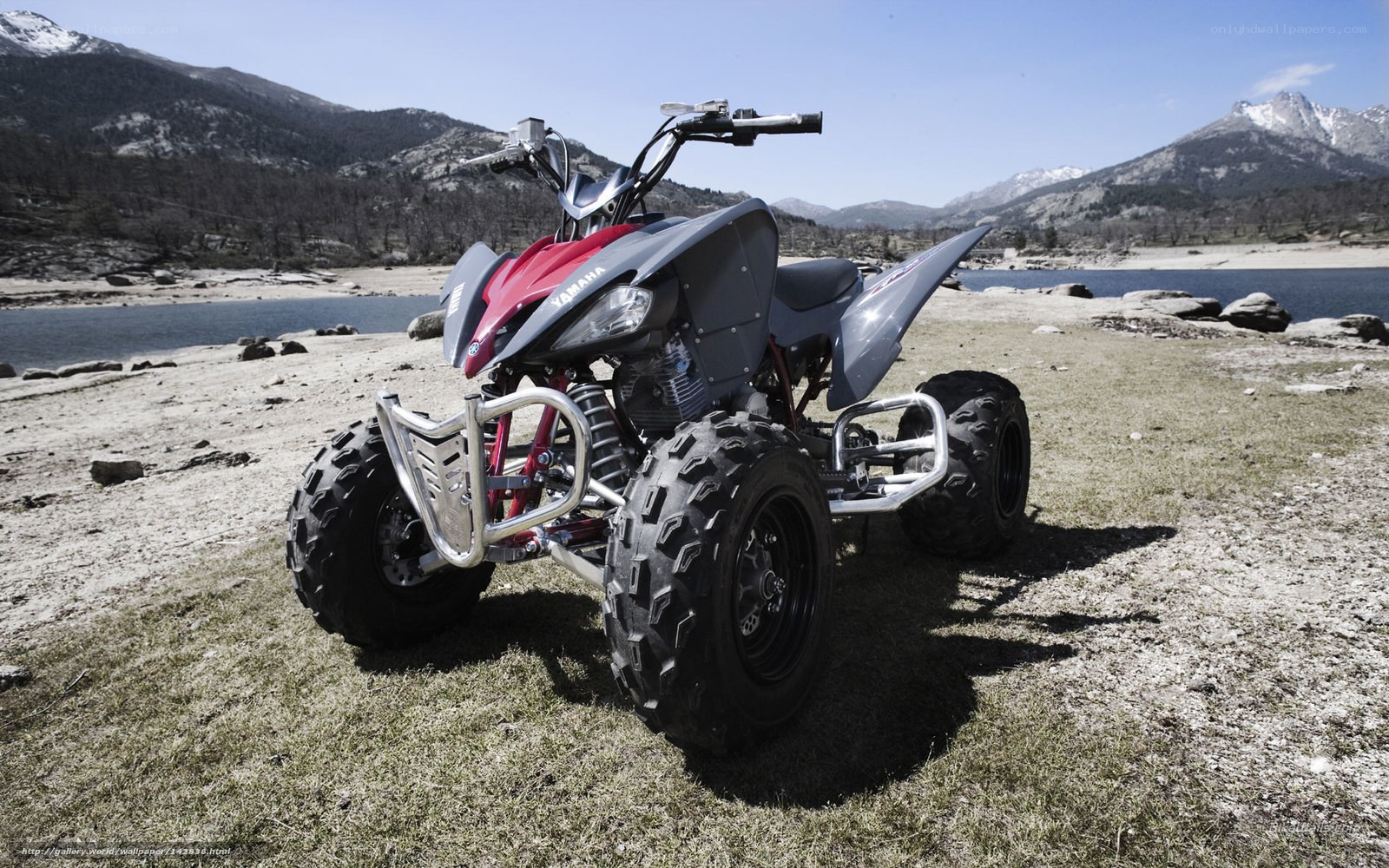 Yamaha ATV in mountain landscape