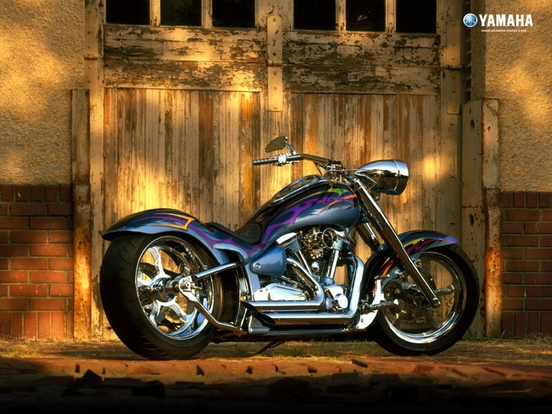 Yamaha custom chopper motorcycle
