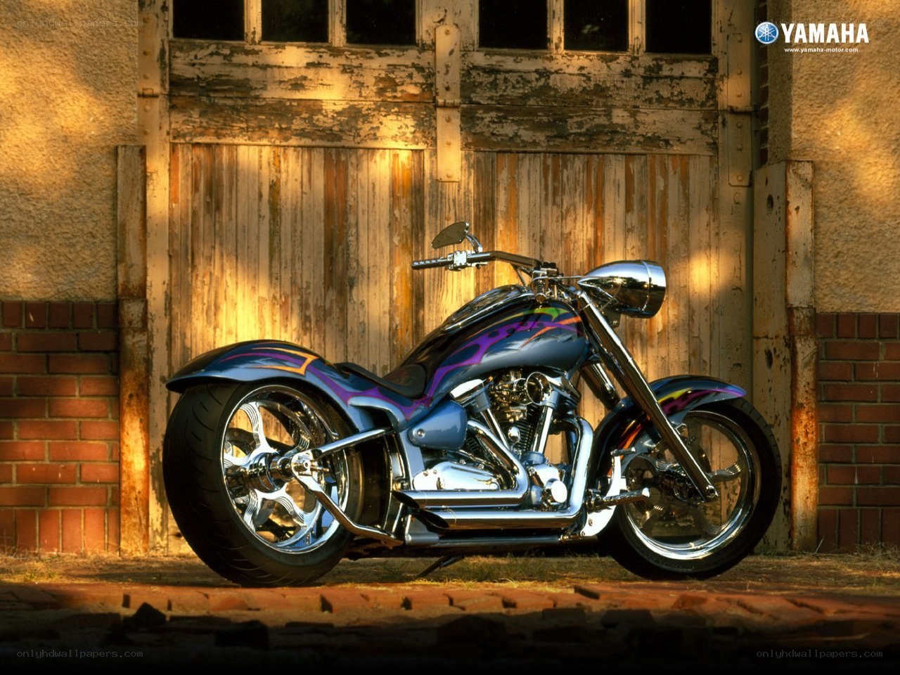 Yamaha custom chopper motorcycle