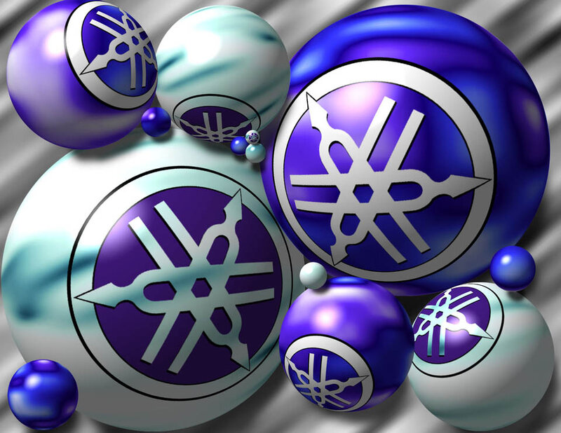 Yamaha Logos on Spheres