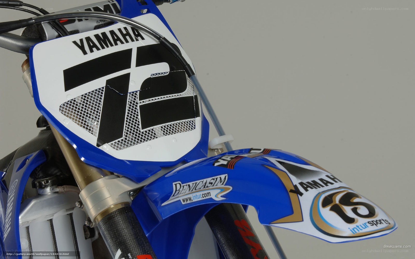 Yamaha motocross bike front