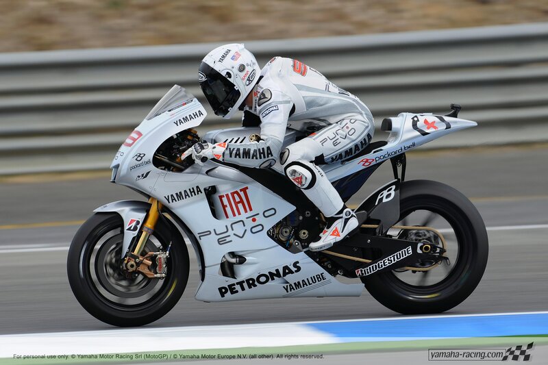 Yamaha MotoGP racer on track