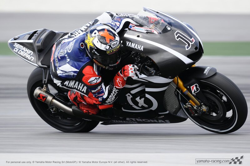 Yamaha MotoGP rider in action