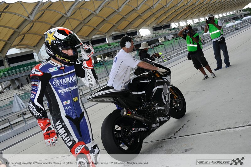 Yamaha MotoGP rider on track