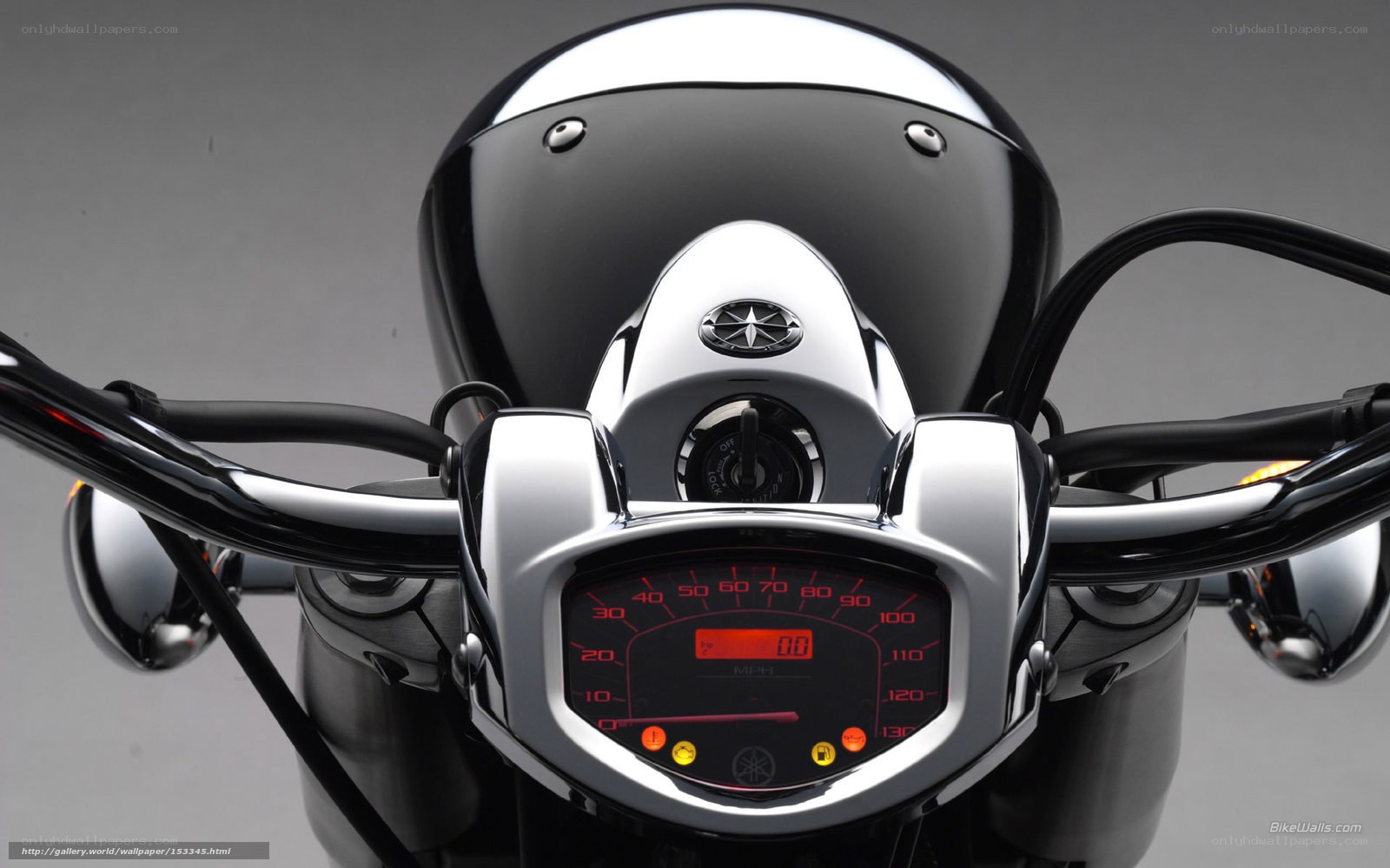 Yamaha motorcycle dashboard close-up