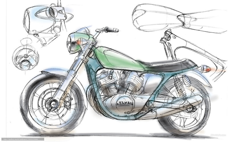 Yamaha motorcycle design sketch