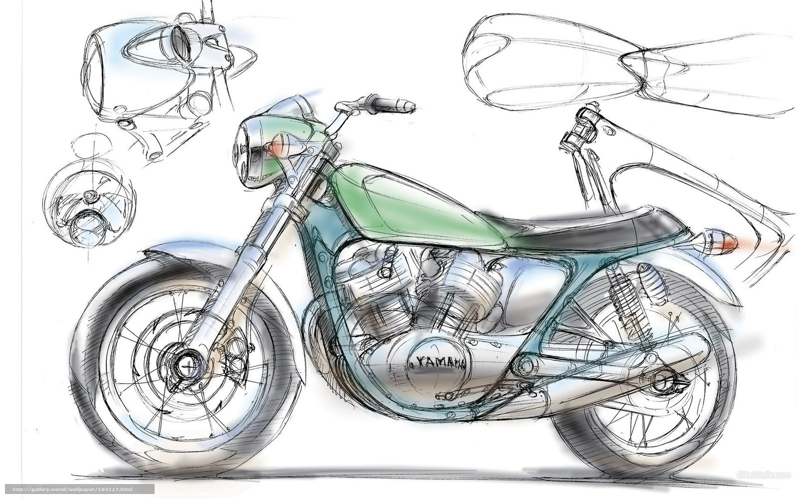Yamaha motorcycle design sketch