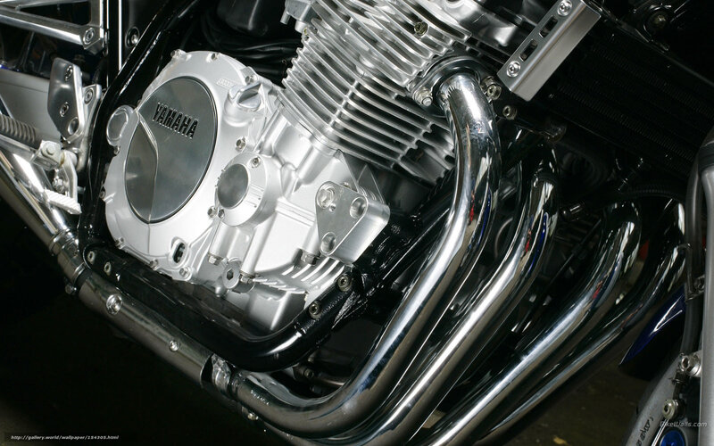 Yamaha Motorcycle Engine — Silver, Mechanical