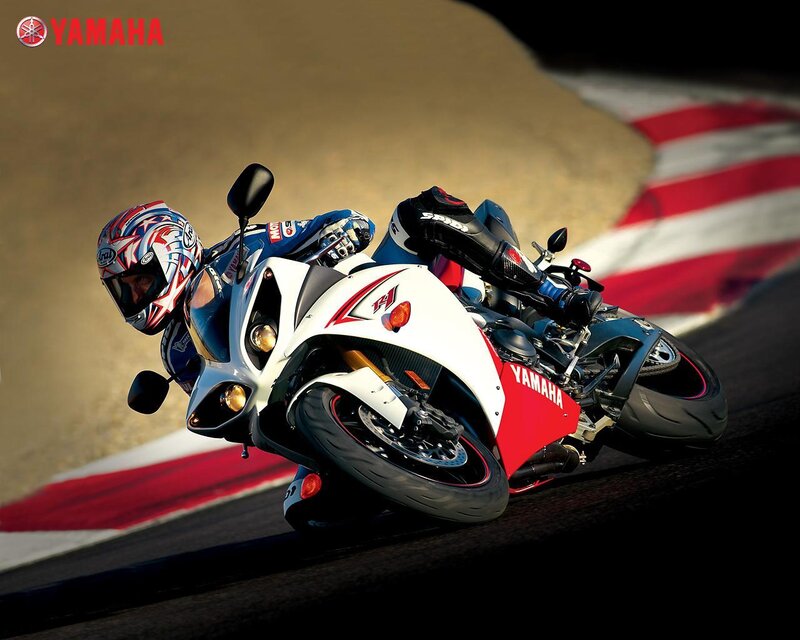 Yamaha motorcycle on racetrack