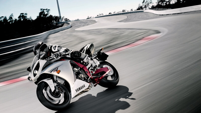 Yamaha motorcycle on racetrack