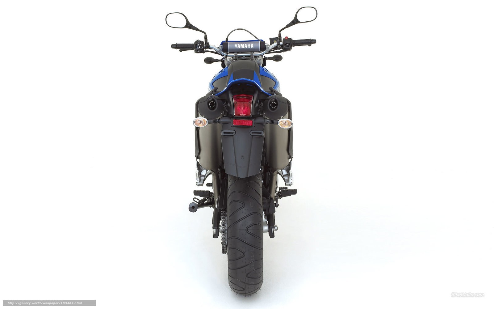 Yamaha motorcycle rear view