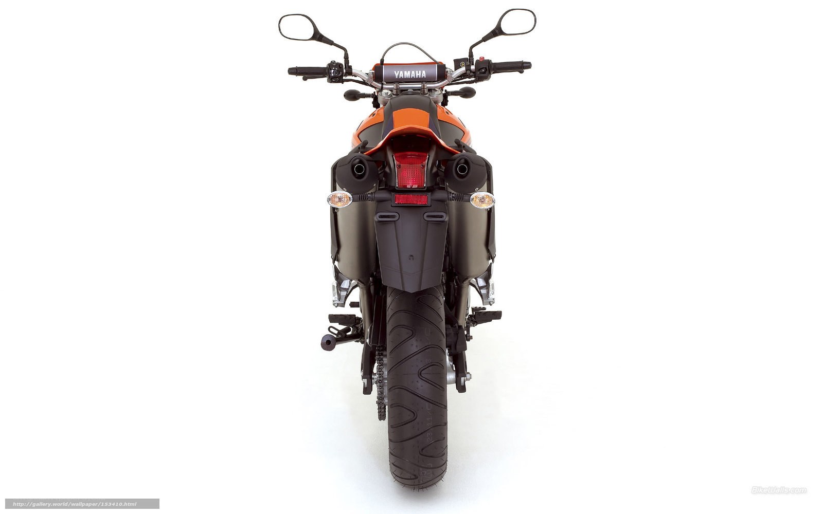 Yamaha motorcycle rear view