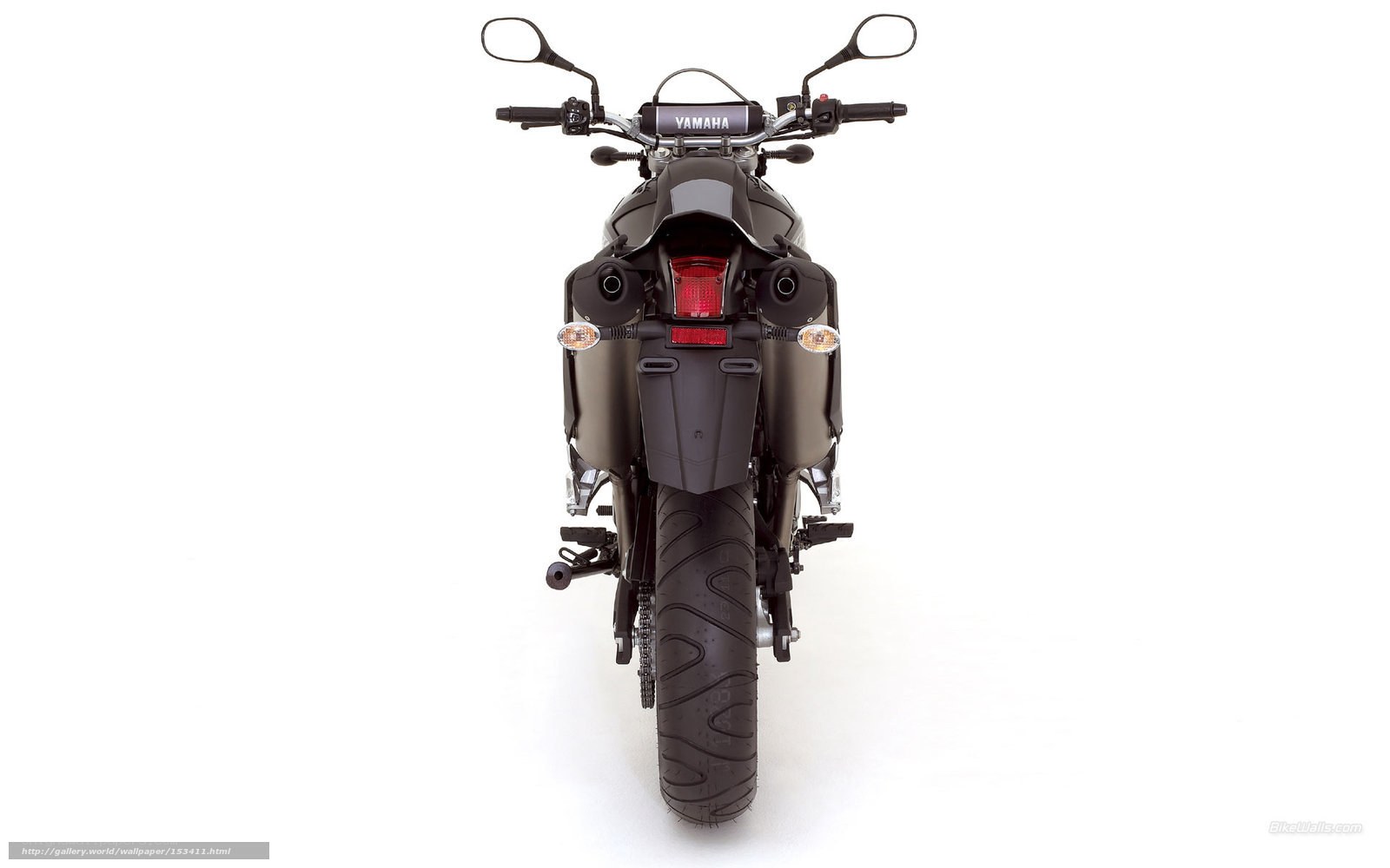 Yamaha motorcycle rear view