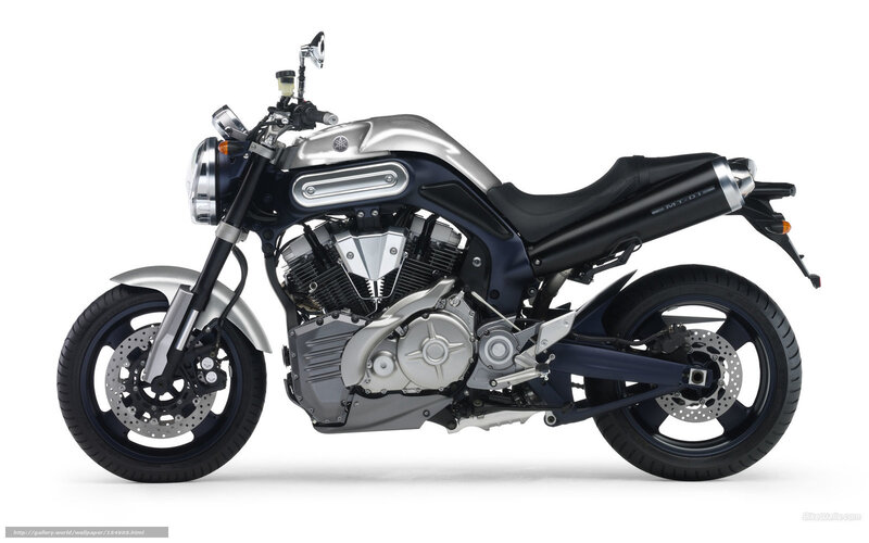 Yamaha MT-01 Motorcycle — Silver, Neutral