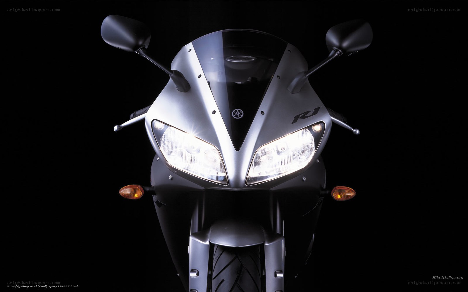 Yamaha R1 motorcycle front view